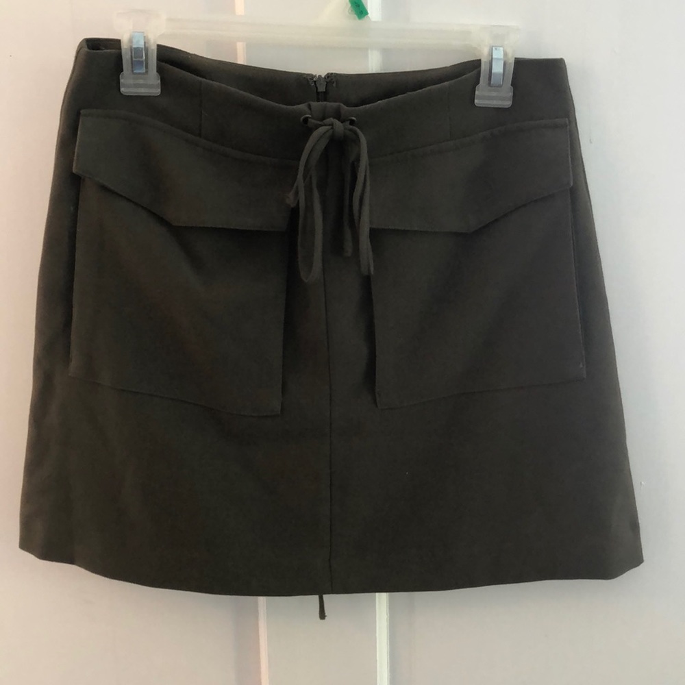 Army green skirt